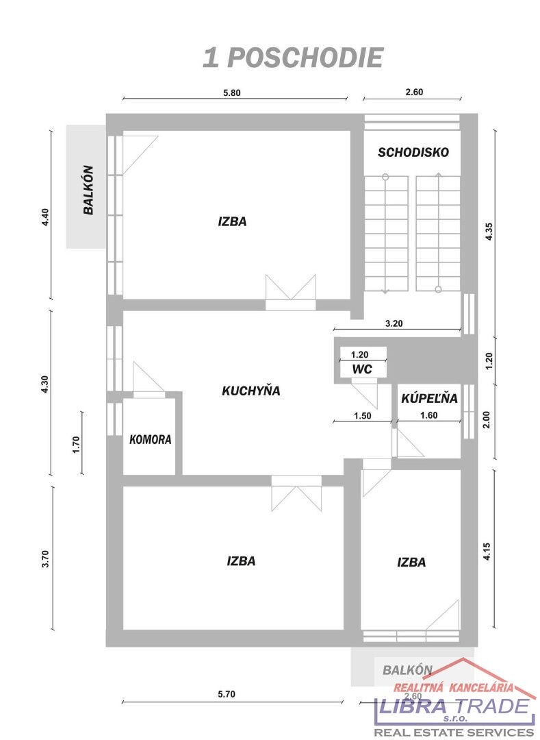 PREDAJ - 6 izbový poschodový dvojgeneračný tehlový rodinný dom v BENE, Komárno — foto 12