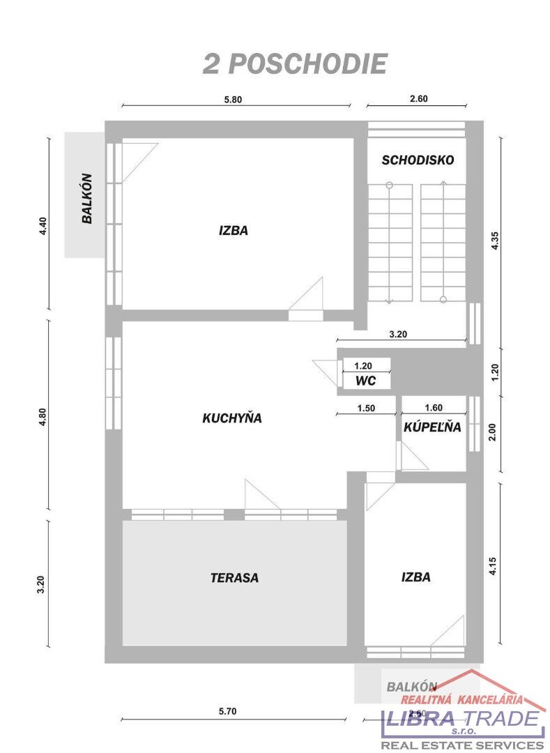 PREDAJ - 6 izbový poschodový dvojgeneračný tehlový rodinný dom v BENE, Komárno — foto 13
